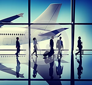 Business People Travel Airport Concept