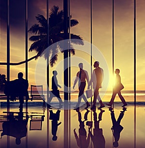 Business People Travel Beach Trip Airport Terminal Concept