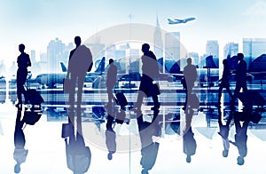 Business People Travel Corporate Aiport Passenger Concept