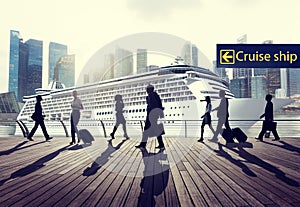 Business People Travel Cruise Ship Trip Journey Concept