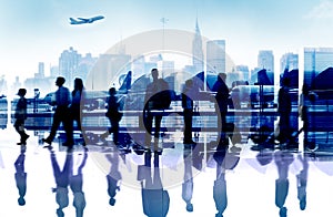 Business People Travel Departure Aiport Passenger Concept