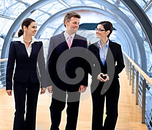 Business people walking img