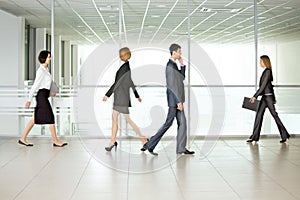 Business people walking