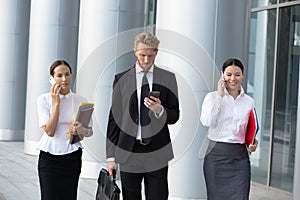 Business people walking