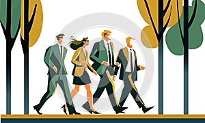 Business people walking in the City