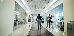 Business people walking in the office corridor,Business People C