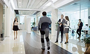 Business people walking in the office corridor,Business People C