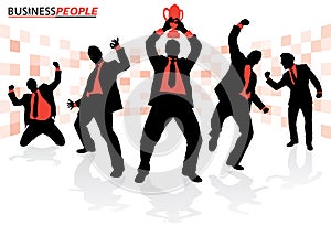 Business People in Winning Poses