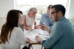 Business people working as a team at the office