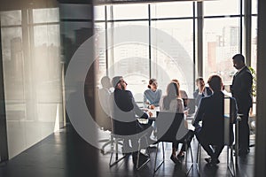 Business people working in conference room