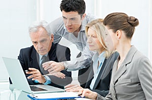 Business People Working On Laptop