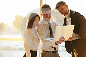 Business People working on a laptop. Team work