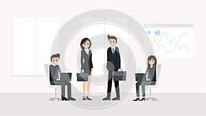 Business people working at office