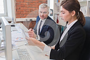 Business people working in office