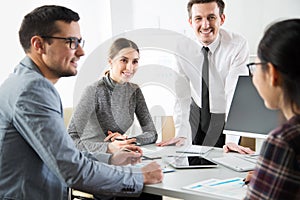 Business people working in an office.