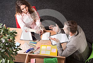 Business people working in office