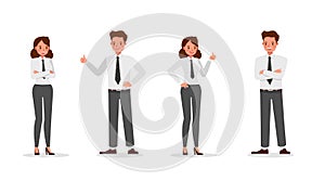 Business people working in office character vector design. no14
