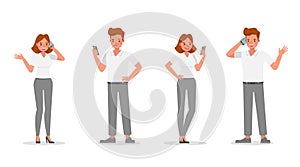 Business people working in office character vector design. no4