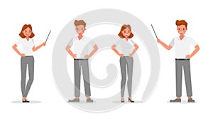 Business people working in office character vector design. no8