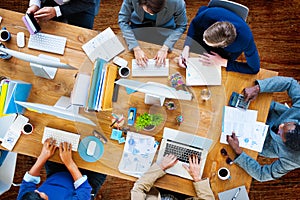 Business People Working Office Corporate Team Concept photo