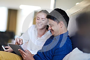 Business people Working In Relaxation Area Of Modern Office