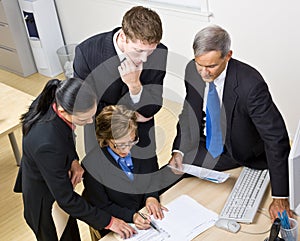 Business people working together