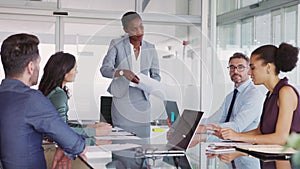 Business people working together during a meeting in office