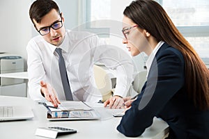 Business people working together in the office photo