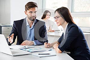 Business people working together in the office photo