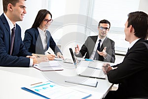 Business people working together in the office photo