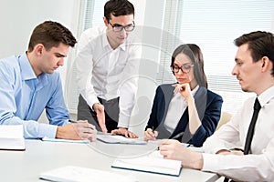 Business people working together in the office photo