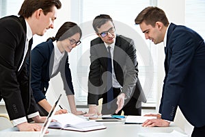 Business people working together in the office photo