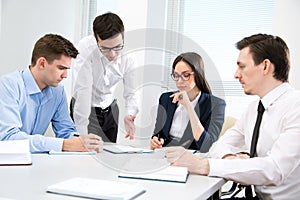 Business people working together in the office photo