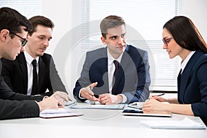 Business people working together in the office photo