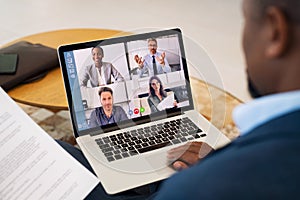 Business people working with video call from remote