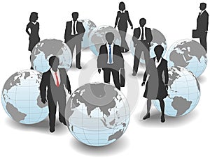 Business people world global workforce team