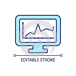 Business performance analysis RGB color icon