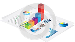 Business performance graphs