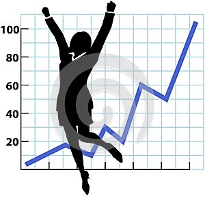 Il negozio persona crescita successo grafico 