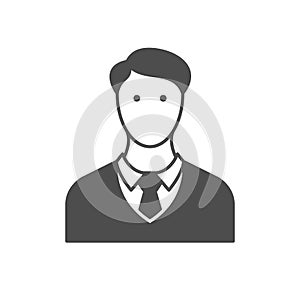 Business person or manager glyph icon