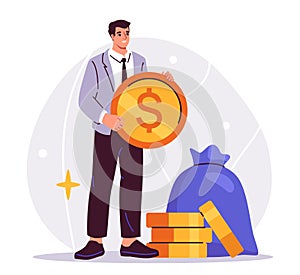 Business person scene vector concept