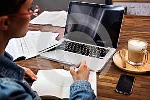 Business Person Using Laptop Computer