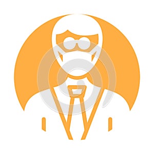 Business Person Wearing mask Vector Icon which can easily modify or edit Business Person Wearing mask Vector Icon which can easil photo