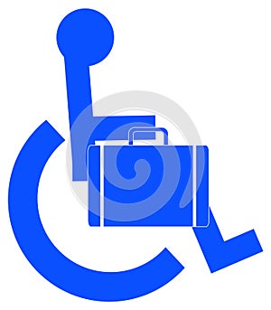 Business person in wheelchair