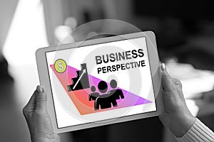 Business perspective concept on a tablet
