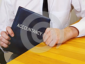 Business photo shows hand written text accountancy