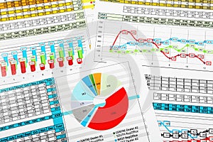 Business Pie Chart and Bar Graph Reports