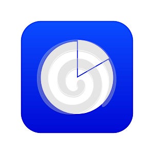 Business pie chart icon digital blue