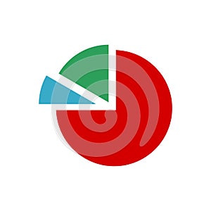 Business pie chart icon, simple vector icon