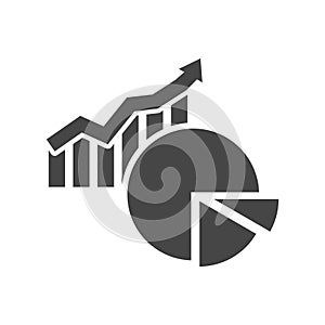 Business pie chart icon, simple vector icon
